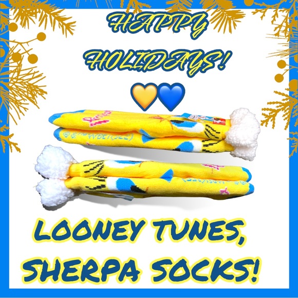 🆕 Looney Tunes Tweety Bird Sherpa Socks Limited Edition - Picture 7 of 16